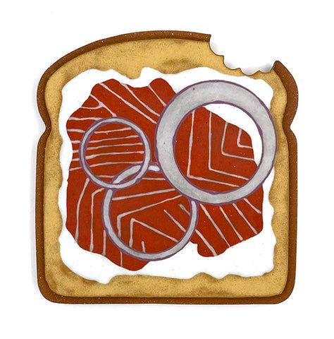 Lox + Onion on Cream Cheese