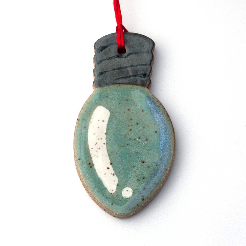 Retro Tree Light Bulb - Blue Holiday