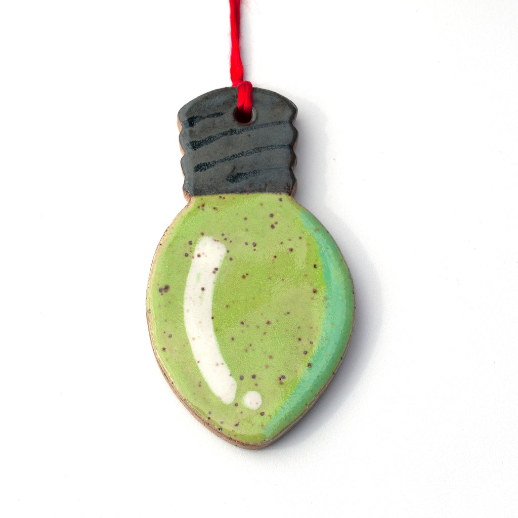 Retro Tree Light Bulb - Lime Green Holiday