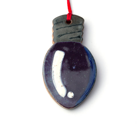 Retro Tree Light Bulb Holiday - Deep Purple