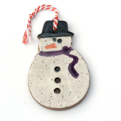 Jolly Snowman Purple Scarf